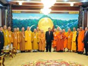 Tổng Bí thư, Chủ tịch nước Lào tiếp đoàn lãnh đạo GHPGVN