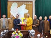 Thái Nguyên: Ban Trị sự Phật giáo thăm, chúc tết Chính quyền Tỉnh, và TP Thái Nguyên