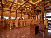 Lãnh đạo Phật giáo TP.HCM cùng tác pháp Tự tứ tại Việt Nam Quốc Tự
