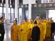 Hà Nội : Chư tôn đức Trung Ương GHPGVN viếng lễ tang Trung tướng Đặng Kinh