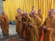 TPHCM: Chư tôn đức Văn phòng BTS PG TP viếng tang lễ cố HT.Thích Phước Lực