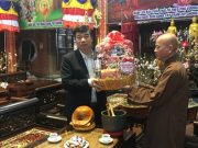 Thái Bình: Ủy ban MTTQ, Ban Tôn giáo chúc Tết TT.Thích Thanh Định