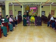 Long An: Bộ Chỉ huy Quân sự tỉnh thăm, chúc mừng dịp kỷ niệm 39 năm Ngày thành lập Giáo hội Phật giáo Việt Nam