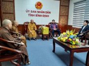 Bình Định: Ban Trị sự GHPGVN tỉnh thăm và chúc tết Lãnh đạo Chính quyền tỉnh