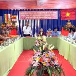 Đoàn công tác của Ủy ban Trung ương Mặt trận Tổ quốc Việt Nam chúc Tết Chôl Chhnăm Thmây đồng bào Khmer (huyện Tri Tôn, tỉnh An Giang).