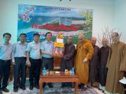 Khánh Hòa: Tân Ban Trị sự Phật giáo Huyện Cam Lâm thăm chúc tết lãnh đạo chính quyền sau đại hội Phật giáo Huyện