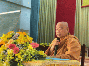 Tiền Giang: Đại lão Hòa thượng Thích Giác Toàn thuyết giảng tại lớp Nâng cao Nghiệp vụ Trụ trì