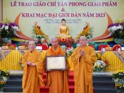 Vĩnh Phúc: Trang nghiêm tổ chức lễ trao Giáo chỉ tấn phong Giáo phẩm cho 18 vị Tăng Ni