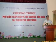 Hải Phòng: Hội nghị phổ biến chính sách, pháp luật về tín ngưỡng, tôn giáo