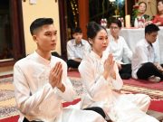 Hải Phòng: Đôi bạn trẻ về chùa Linh Quang tổ chức lễ Hằng Thuận