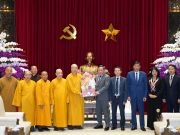 Chư Tôn đức lãnh đạo GHPGVN và BTS GHPGVN thành phố Hà Nội thăm, chúc Tết Thành ủy Hà Nội