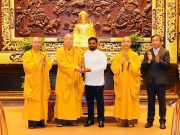 Tổng thống SriLanka trồng cây Bồ đề tại chùa Bái Đính