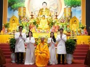 Hà Nội: Ấm áp Lễ hằng thuận cho 2 đôi bạn trẻ tại chùa Bằng