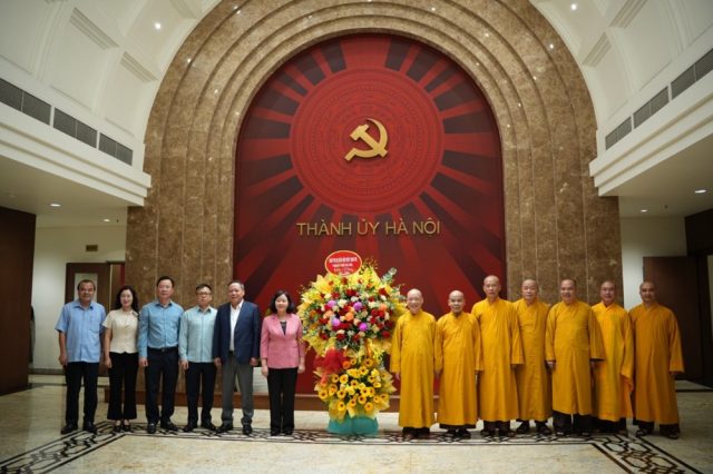 Ban Trị Sự GHPGVN TP. Hà Nội chúc mừng thành công Đại hội Đại biểu Đảng bộ Thành phố.