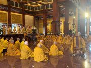 Đức Pháp chủ tham dự Lễ bố-tát tụng giới định kỳ tại Việt Nam Quốc Tự