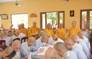 Chùm ảnh: Giới tử thi khảo hạch tại Đại giới đàn Chơn Thành