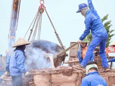 Hưng Yên: Lễ rót đồng đúc kim thân Phật tượng và Bồ Tát tại chùa Linh Quang