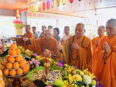 Ban đại diện Phật giáo liên xã Mê Linh thành kính tổ chức Đại lễ Phật đản PL.2570