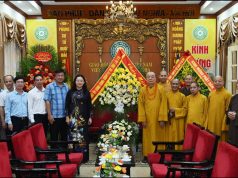 Lào Cai: Đoàn công tác Tỉnh ủy, HĐND, UBND, Ủy ban MTTQ Việt Nam tỉnh thăm và chúc mừng Trung ương GHPGVN nhân mùa Phật đản PL.2570