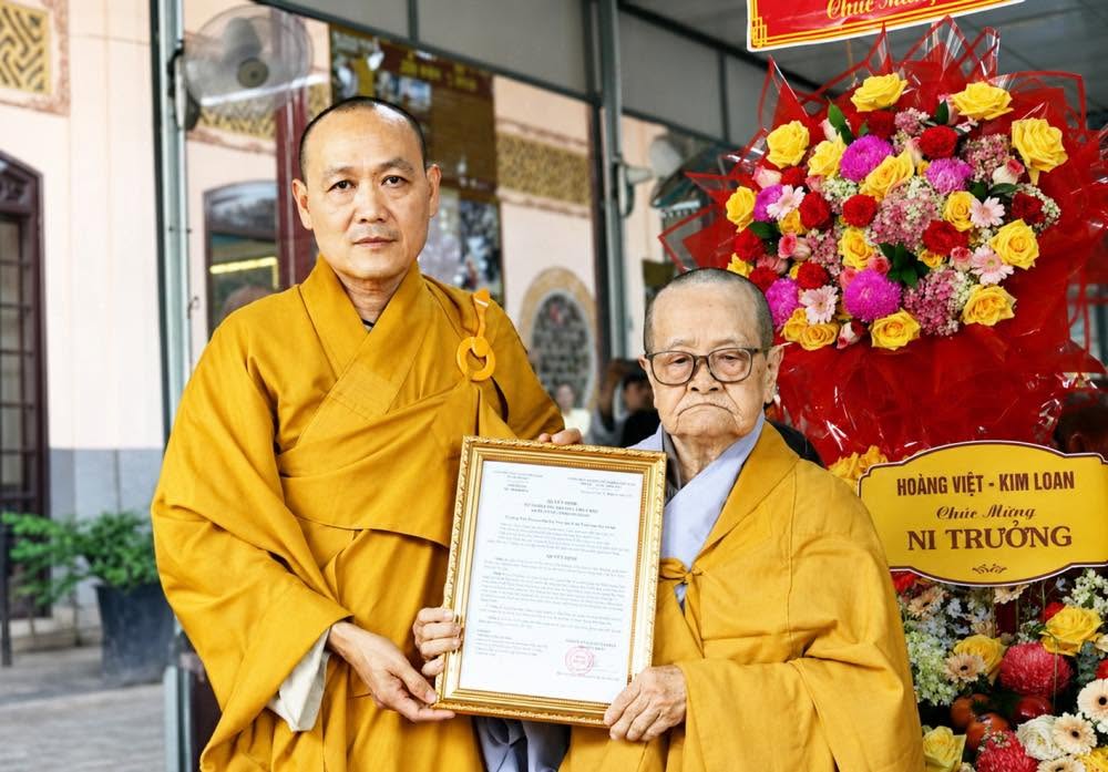 Ni trưởng Diệu Thông nhận nhiệm vụ trụ trì chùa Thất Bửu hồi tháng 3/2026 - ẢNH: AN CHÂU