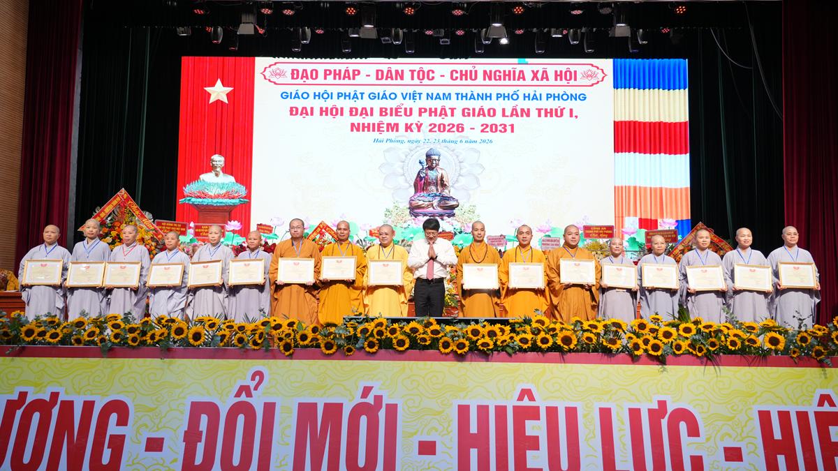 Hòa thượng Thích Quảng Tùng tái đắc cử Trưởng BTS GHPGVN thành phố Hải Phòng nhiệm kỳ 2026 – 2031插图72