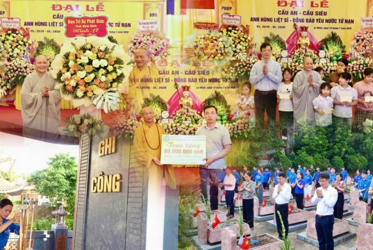 Ninh Bình: Phật giáo Lý Nhân, Lễ cầu siêu và thắp nến tri ân Anh hùng Liệt sĩ