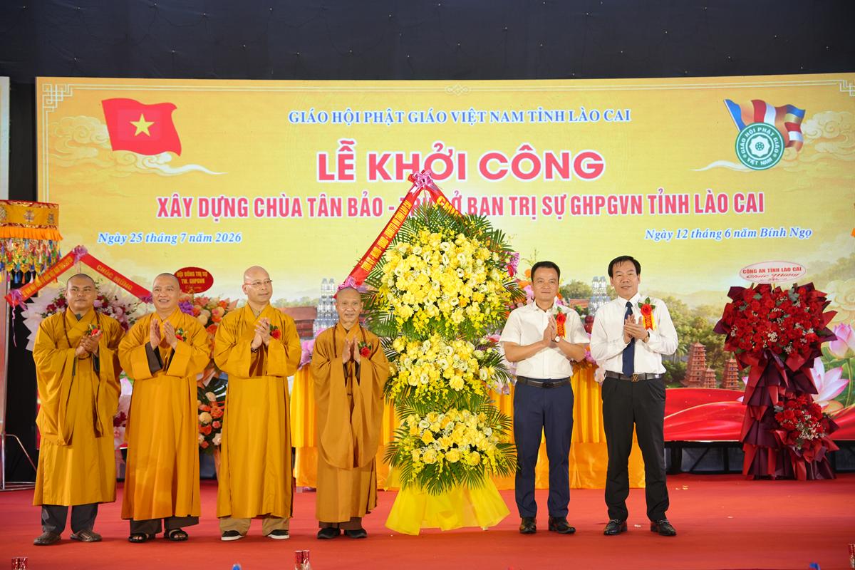 Lào Cai: Long trọng cử hành Lễ khởi công xây dựng Chùa Tân Bảo – Trụ sở Ban Trị sự GHPGVN tỉnh插图57
