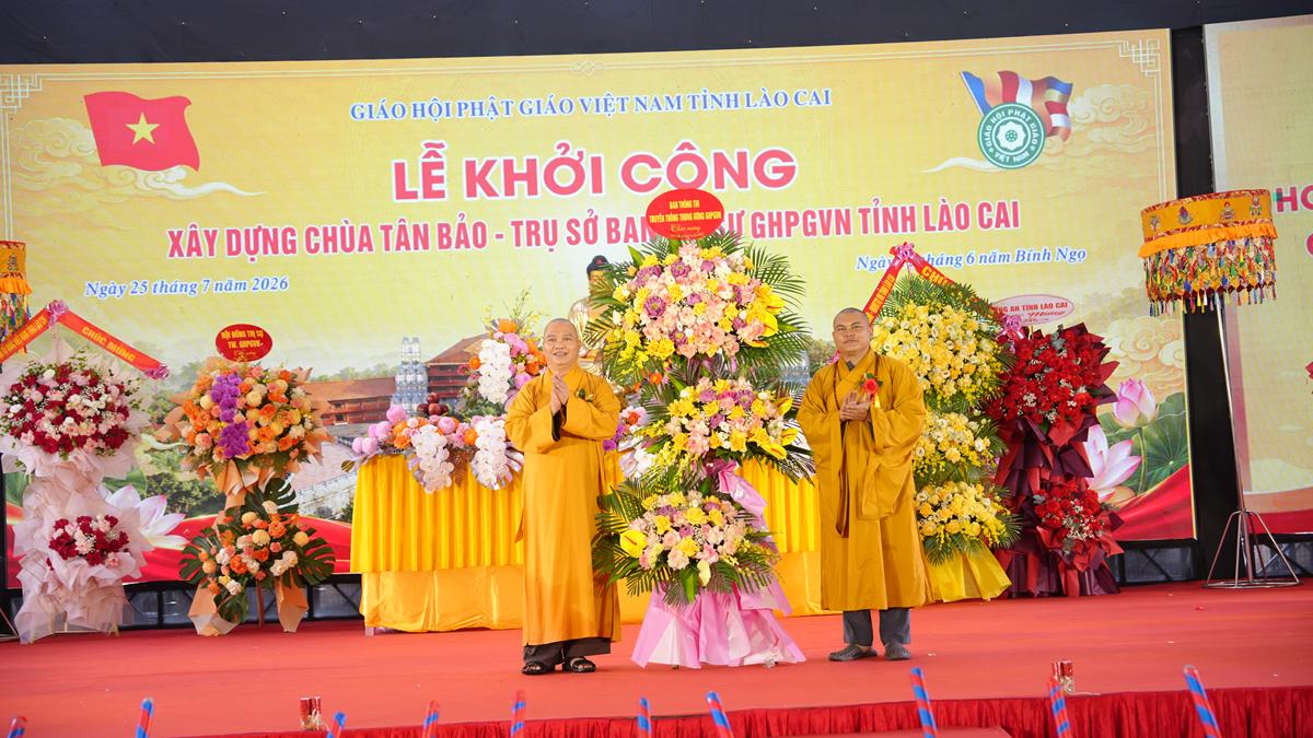 Lào Cai: Long trọng cử hành Lễ khởi công xây dựng Chùa Tân Bảo – Trụ sở Ban Trị sự GHPGVN tỉnh插图60