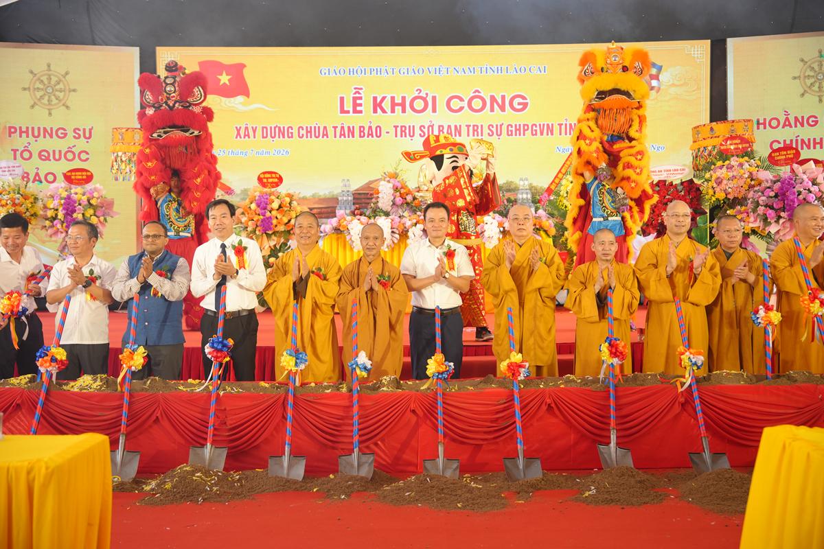 Lào Cai: Long trọng cử hành Lễ khởi công xây dựng Chùa Tân Bảo – Trụ sở Ban Trị sự GHPGVN tỉnh插图83