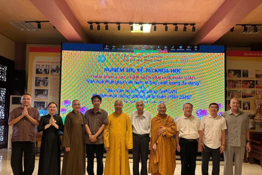 Ban Văn hóa Trung ương GHPGVN nghiệm thu đề tài khoa học, thẩm định hai tác phẩm về văn hóa Phật giáo